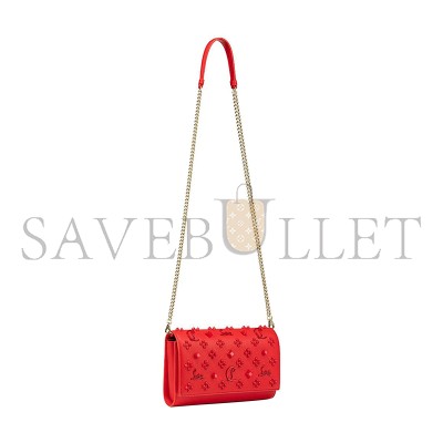 CHRISTIAN LOUBOUTIN PALOMA CLUTCH GRAINED CALF LEATHER AND SPIKES 1175018R297 (23*14.5*5cm)